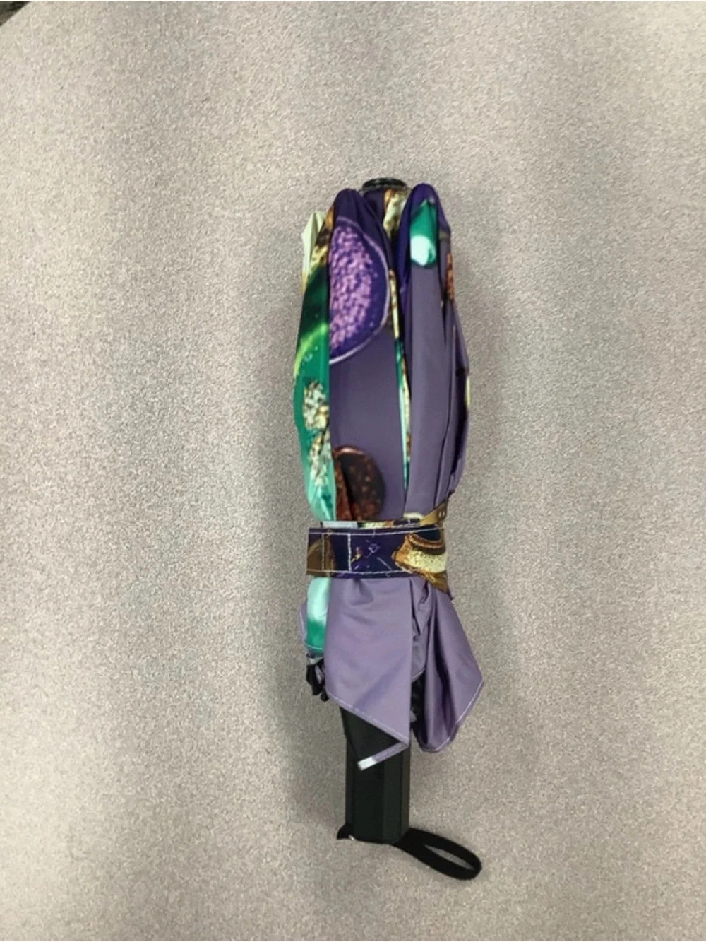 Source Unknown Purple and Green Mardi Gras Party Umbrella